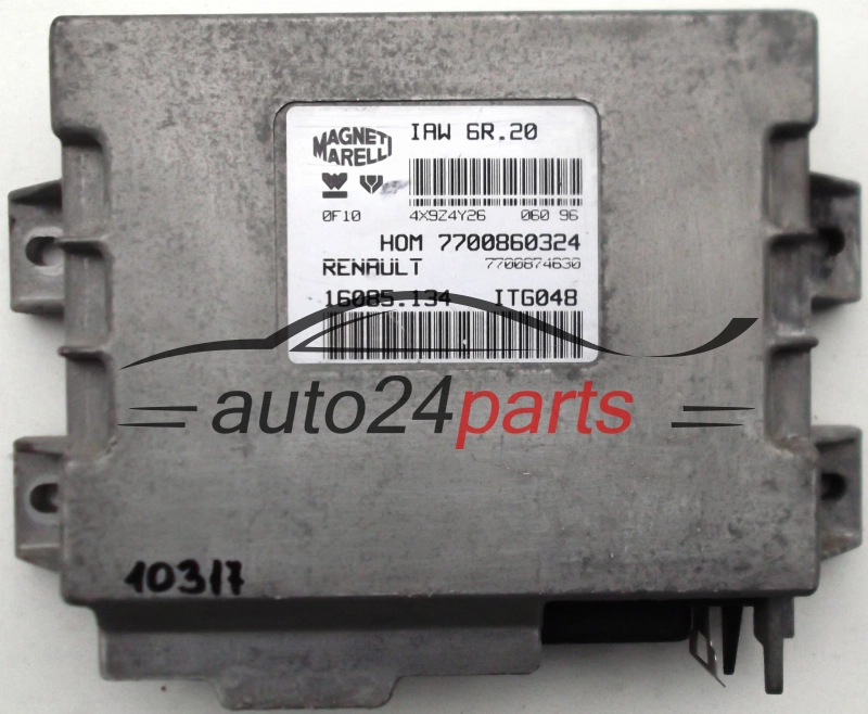 Μονάδα Ελέγχου Κινητήρα RENAULT TWINGO 1.2, MAGNETI MARELLI IAW 6R.20, IAW6R20, 7700860324, 7700874630, 16085.134, 16085134