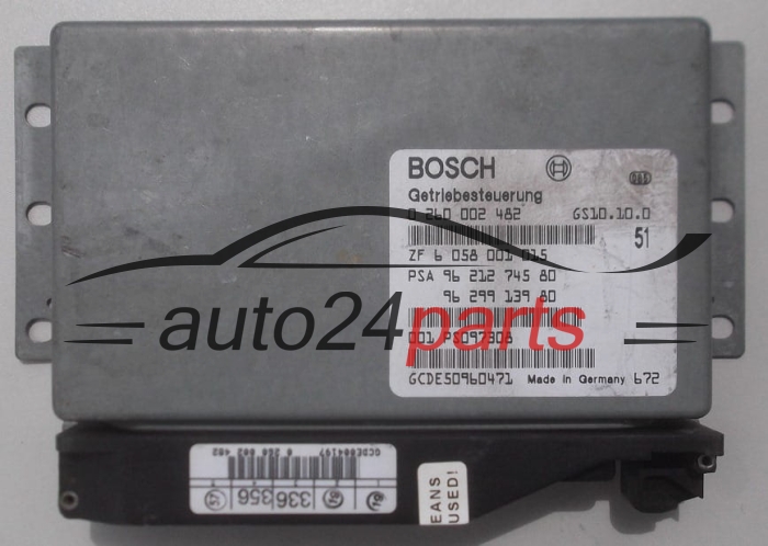 Computador caixa de velocidades automática PEUGEOT 406 2.0 BOSCH 0 260 002 482,  ZF 6 058 001 015