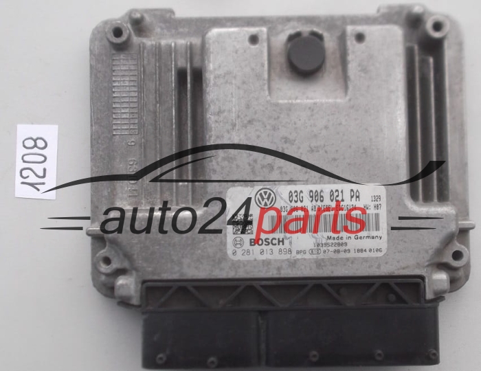 KOMPUTER STEROWNIK SILNIKA SEAT LEON 1.9 TDI BLS 03G 906 021 PA, 03G906021PA, BOSCH 0 281 013 898, 0281013898, DIESEL EDC16U34 WH: H07, 1039S22809 