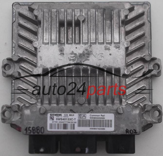 CENTRALINA DO MOTORE PEUGEOT 307 2.0 HDI SIEMENS 5WS40133C-T, 5WS40133CT, SID 801A SW9653059580 HW9647423380