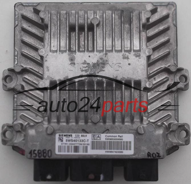 CENTRALINA DO MOTORE PEUGEOT 307 2.0 HDI SIEMENS 5WS40133C-T, 5WS40133CT, SID 801A SW9653059580 HW9647423380