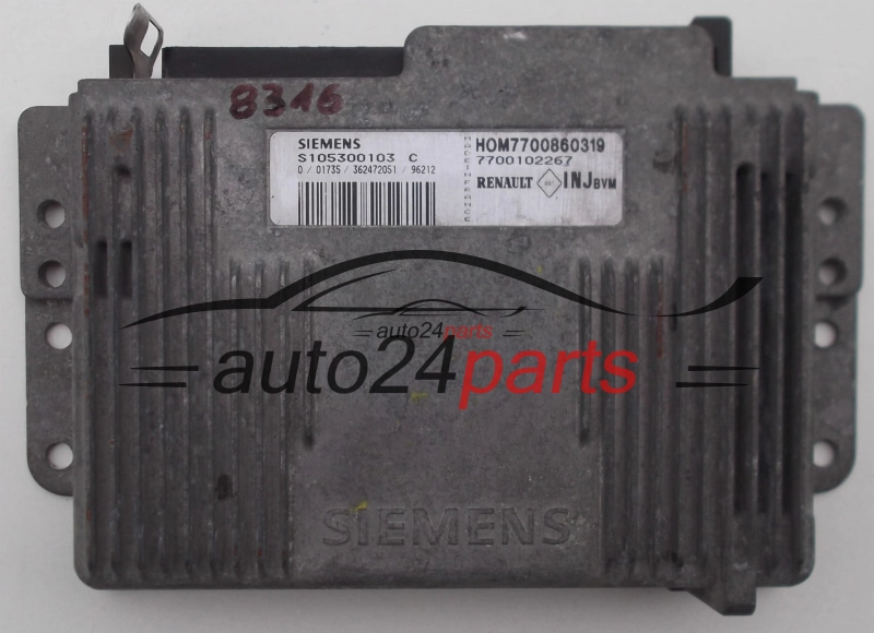 ΜΟΝΑΔΑ ΕΛΕΓΧΟΥ ΚΙΝΗΤΗΡΑ RENAULT MEGANE 1.6 8V, SIEMENS S105300103 C, HOM7700860319, 700102267