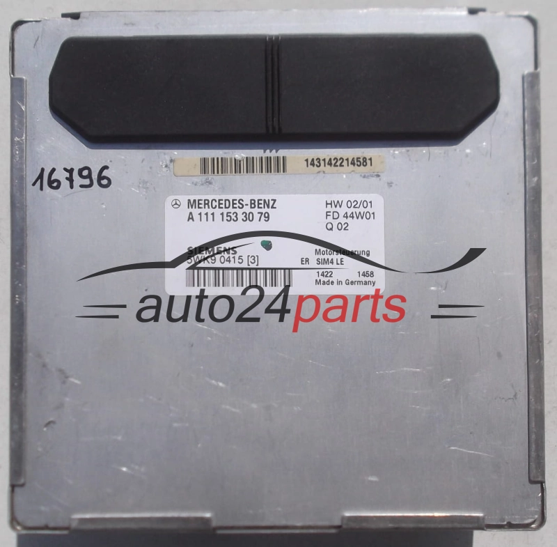 ECU ENGINE CONTROLLER MERCEDES W210 E200 SIEMENS 5WK9 04153 5WK90415, A 111 153 30 79, 1111533079, A1111533079, SIM4 LE 