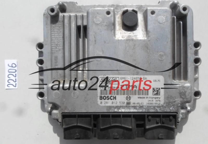MOTORSTEUERGERÄT ECU STEUERGERAT MAZDA 1.6 TDCI BOSCH 0 281 012 530, 0281012530, 6M61-12A650-BA, 6M6112A650BA