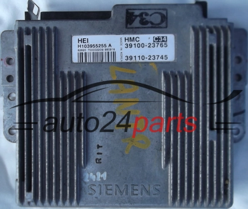 KOMPUTER STEROWNIK SILNIKA HYUNDAI LANTRA 1.6 SIEMENS H103955255A, H103955255 A, 103955255, 39100-23765, 3910023765, 39110-23745, 3911023745 HMC C34 - 2421, 10170