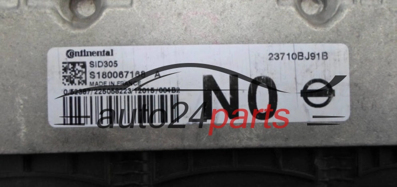Centralina do motore NISSAN JUKE 1.5 DCI Continental S180067168 A,  23710BJ91B
