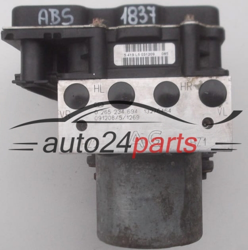 ABS PUMP OPEL TIGRA B MERIVA CORSA BOSCH 0 265 234 694, 13276464 AG, 0 265 950 954