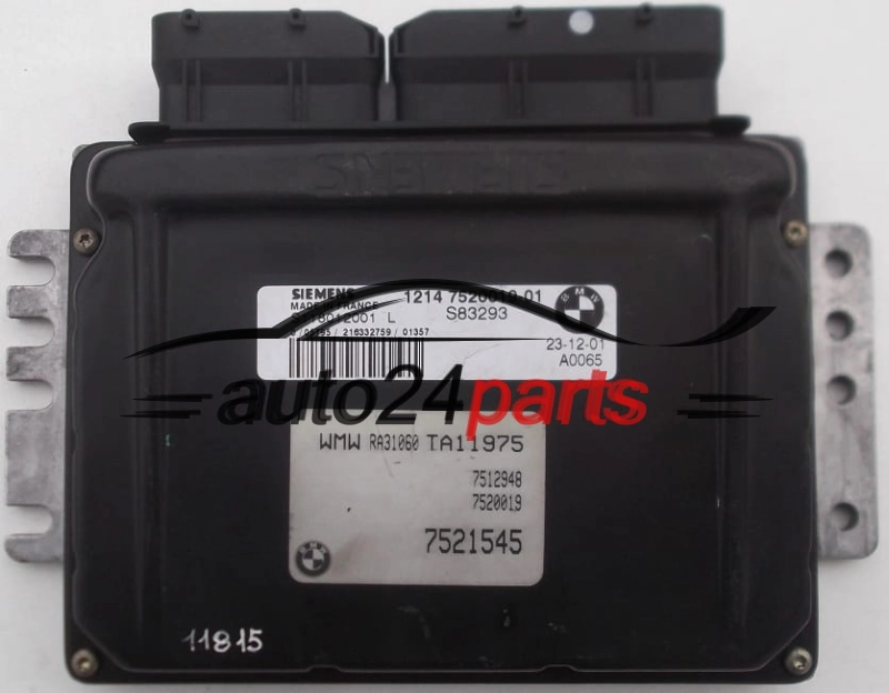 MOTORSTEUERGERÄT ECU STEUERGERÄT MINI ONE COOPER 1.6 SIEMENS S118012001 L, S118012001L, 1214 7520019-01