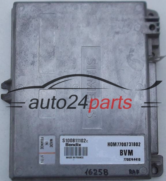 CENTRALINA MOTORE RENAULT 19 1.7 SIEMENS S100811102 F, S100811102 D, S100811102 C, HOM7700731802