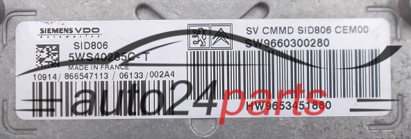 MOTORSTEUERGERÄT ECU STEUERGERÄT CITROEN PEUGEOT 1.4 HDI SIEMENS VDO 5WS40285C-T