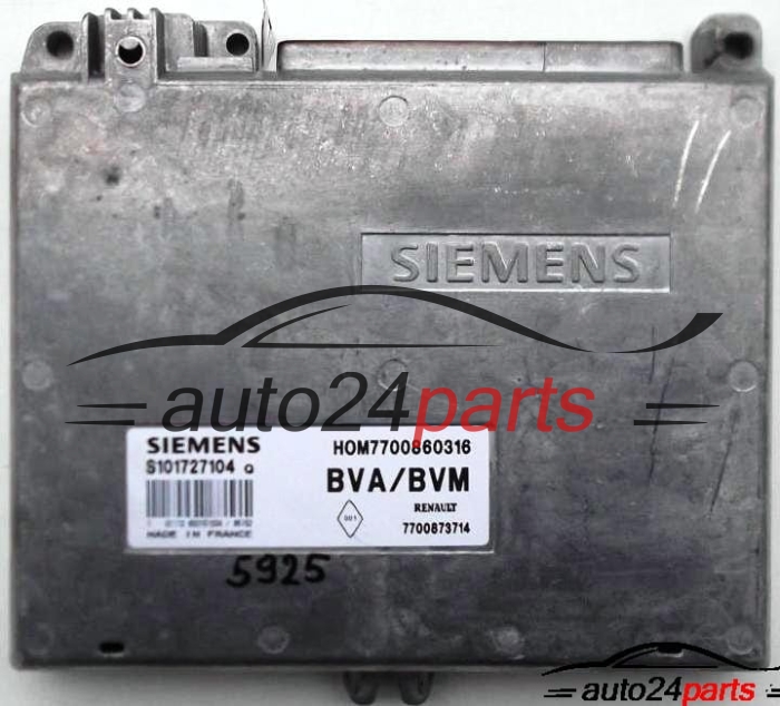 CALCULATEUR MOTEUR RENAULT LAGUNA 2.0 SIEMENS S101727104 Q, HOM7700860316, 7700873714 