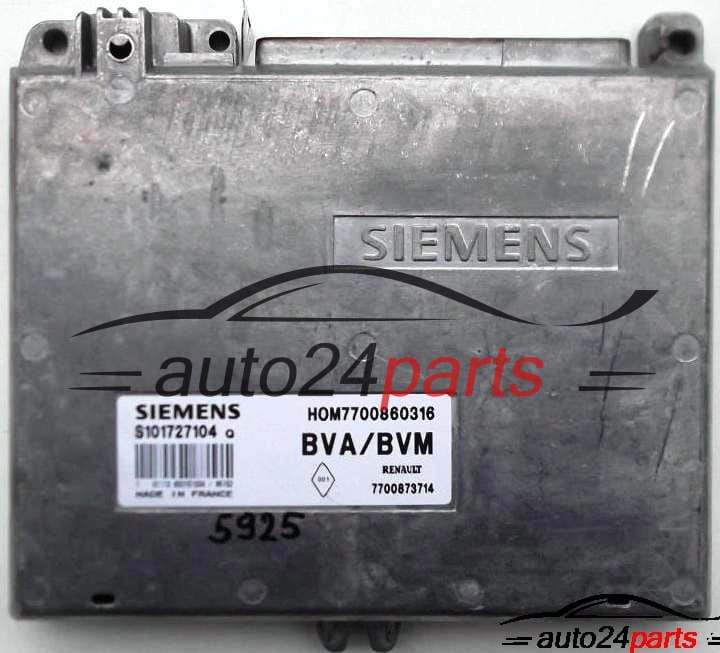 CALCULATEUR MOTEUR RENAULT LAGUNA 2.0 SIEMENS S101727104 Q, HOM7700860316, 7700873714 