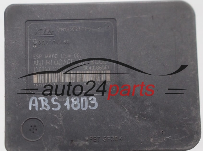 BOMBA HIDRAULICA Y CENTRALITA ABS PEUGEOT 206 9655960880, ATE 10.0206-0175.4,  10.0960-1133.3