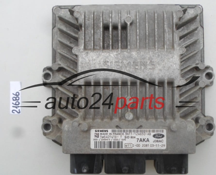 Μονάδα Ελέγχου Κινητήρα FORD FIESTA FUSION 1.4 TDCI SIEMENS 5WS40141D-T, 5WS40141DT, 3N11-12A650-AB, 3N1112A650AB