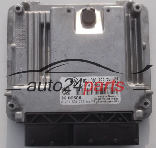 MOTORSTEUERGERÄT ECU STEUERGERÄT VW VOLKSWAGEN PASSAT 2.0 TSI 06J906026BN, 06J 906 026 BN, 06J906026D, 06J 906 026 D, BOSCH 0261S04322, 0 261 S04 322, BENZIN MED17.5 CAWB 3509, 1039S31407