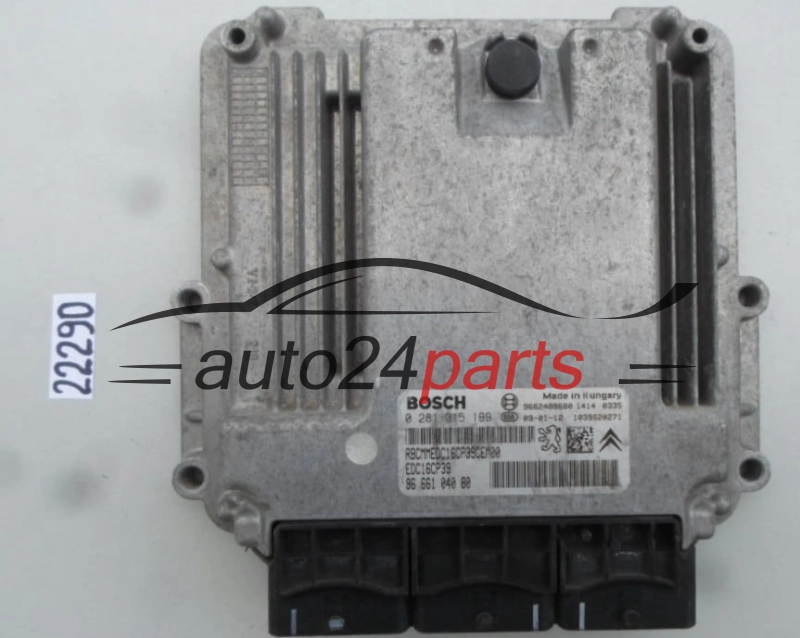 KOMPUTER STEROWNIK SILNIKA CITROEN PEUGEOT 2.2 HDI BOSCH 0 281 015 199, 0281015199, 96 661 040 80, 9666104080