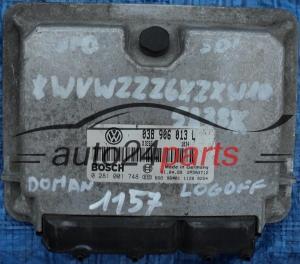 KOMPUTER STEROWNIK SILNIKA SEAT AROSA VOLKSWAGEN LUPO 1.7 SDI AKU 038 906 013 L, 038906013L, BOSCH 0 281 001 748, 0281001748