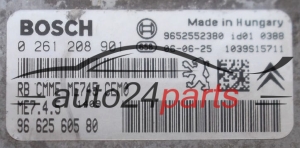 Μονάδα Ελέγχου Κινητήρα CITROEN PEUGEOT 1.6 BOSCH 0 261 208 901,  96 625 605 80