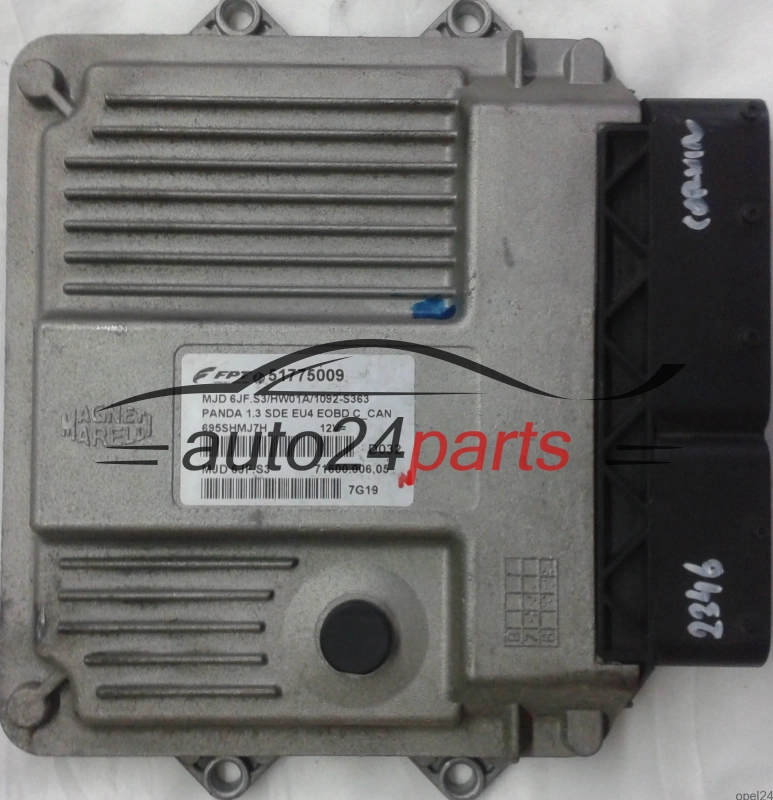 ECU CENTRALITA DE MOTOR FIAT PANDA 1.3 SDE MJET 51775009, MJD6JFS3