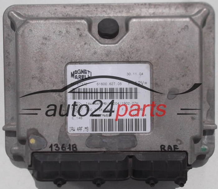 KOMPUTER STEROWNIK SILNIKA FIAT SEICENTO 1.1, 55187372, 61600.627.05, 6160062705, IAW 4AF.M9/HW204/1902-27H, IAW4AFM9HW204190227H, IAW 4AF.M9, IAW4AFM9 