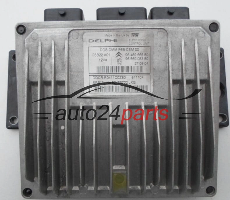 ECU CENTRALITA DE MOTOR  CITROEN PEUGEOT 1.4 HDI Delphi R0411C023D, 9648966680, 9656908380