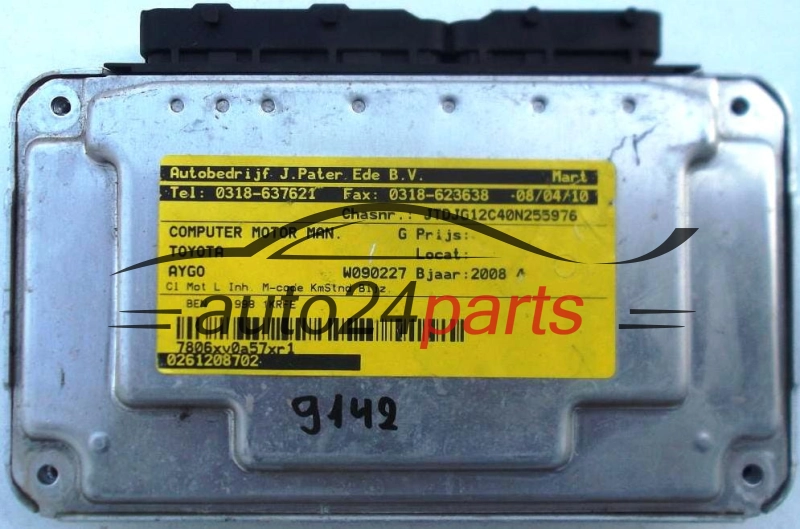 ECU ENGINE CONTROLLER TOYOTA BOSCH 0 261 208 702, 0261208702, 89661-0H023, 896610H023