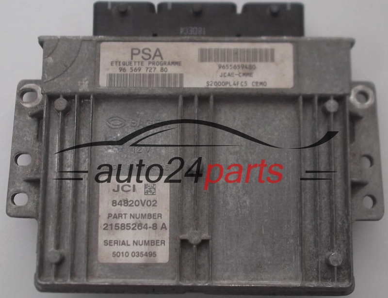 ECU ENGINE CONTROLLER PEUGEOT 206 1.4 SAGEM 21585264-8 A,  96 569 727 80