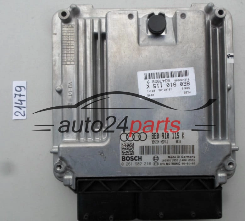 CENTRALINA DO MOTORE AUDI A4 2.0 TFSI BOSCH 0 261 S02 210, 0261S02210, 8E0 910 115 K, 8E0910115K, MED9.1