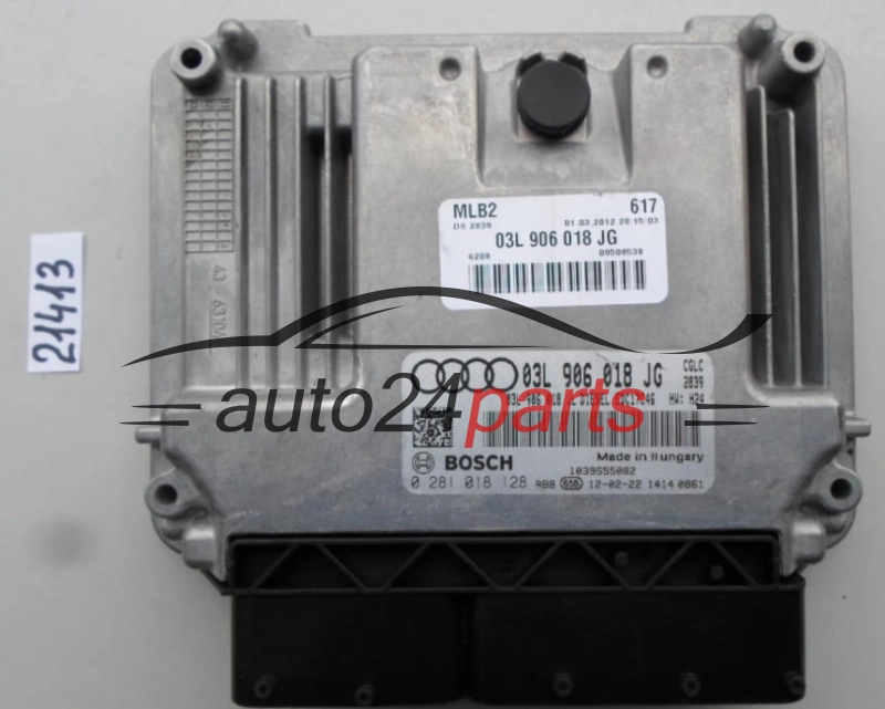 Μονάδα Ελέγχου Κινητήρα AUDI A4 A5 2.0 TDI BOSCH 0 281 018 128, 0281018128, 03L 906 018 JG, 03L906018JG, EDC17C46 