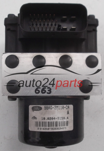 BOMBA HIDRAULICA Y CENTRALITA ABS FORD FOCUS BERLINA 98AG-2M110-CA, 98AG2M110CA, ATE 10.0204-0158.4, 10020401584, 10.0948-0105.3, 10094801053, 5WK8 458, 5WK8458