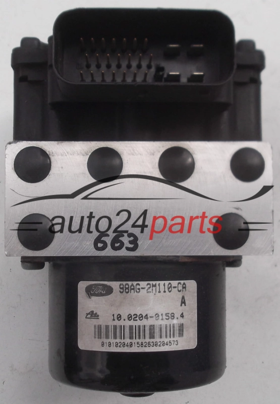 BOMBA HIDRAULICA Y CENTRALITA ABS FORD FOCUS BERLINA 98AG-2M110-CA, 98AG2M110CA, ATE 10.0204-0158.4, 10020401584, 10.0948-0105.3, 10094801053, 5WK8 458, 5WK8458