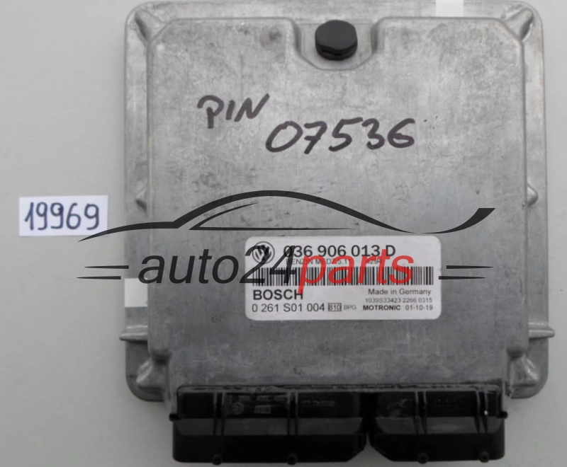 KOMPUTER STEROWNIK SILNIKA VW VOLKSWAGEN GOLF 1.6 036906013D, 036 906 013 D, BOSCH 0 261 S01 004, 0261S01004, BENZIN MED7.5.11 5129 1039S02877