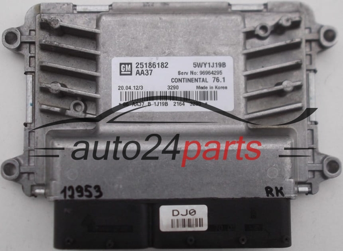 Μονάδα Ελέγχου Κινητήρα CHEVROLET CRUZE GM 25186182 AA37, CONTINENTAL 5WY1J19B, 96964295