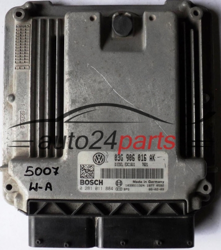 ECU ENGINE CONTROLLER SEAT LEON 1.9 TDI 03G 906 016 AK, 03G906016AK, BOSCH 0 281 011 884, 0281011884
