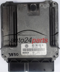 ECU CENTRALITA DE MOTOR VW VOLKSWAGEN GOLF 2.0 TDI BKD 03G906016HJ, 03G 906 016 HJ BOSCH 0281012253, 0 281 012 253 DIESEL EDC16U1 7001 1039S07904