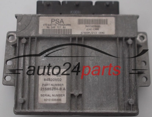 Μονάδα Ελέγχου Κινητήρα PEUGEOT 206 1.4 SAGEM 21585264-8 A,  96 569 727 80