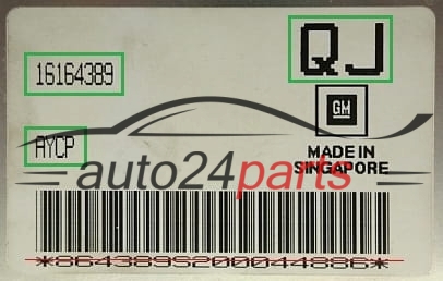 ECU ENGINE CONTROLLER OPEL VECTRA C16NZ GM 16164389 QJ