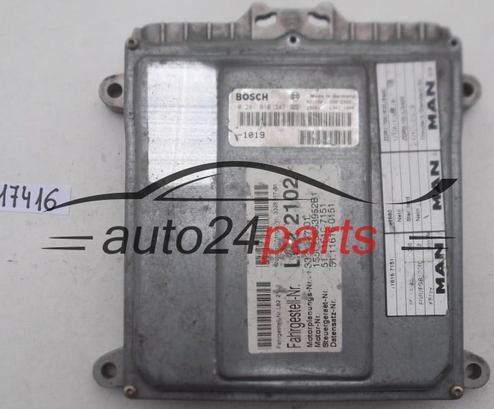 Μονάδα Ελέγχου Κινητήρα MAN 218 CV BOSCH 0 281 010 347