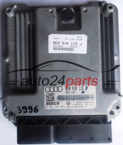 ECU ENGINE CONTROLLER AUDI A4 2.0 TFSI 8E0910115B, 8E0 910 115 B, 8E0910115J, 8E0 910 115 J, BOSCH 0261S02096, 0 261 S02 096