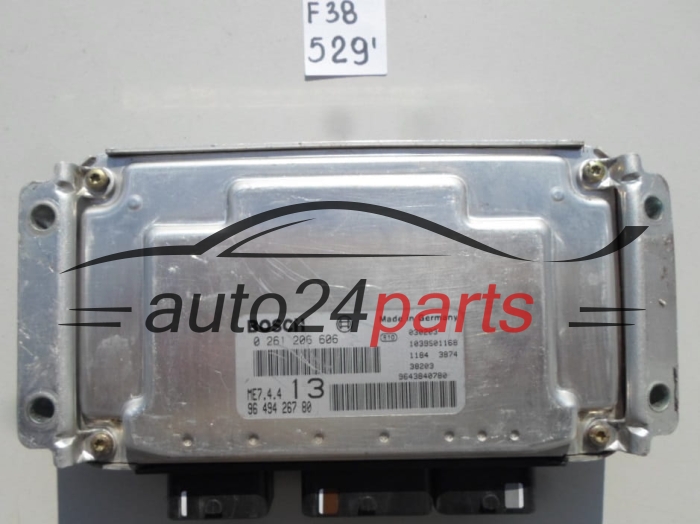 CITROEN XSARA PICASSO 1.6 BOSCH 0 261 206 606, 0261206606, 96 494 267 80, 9649426780, 9643840780, ME7.4.4 13