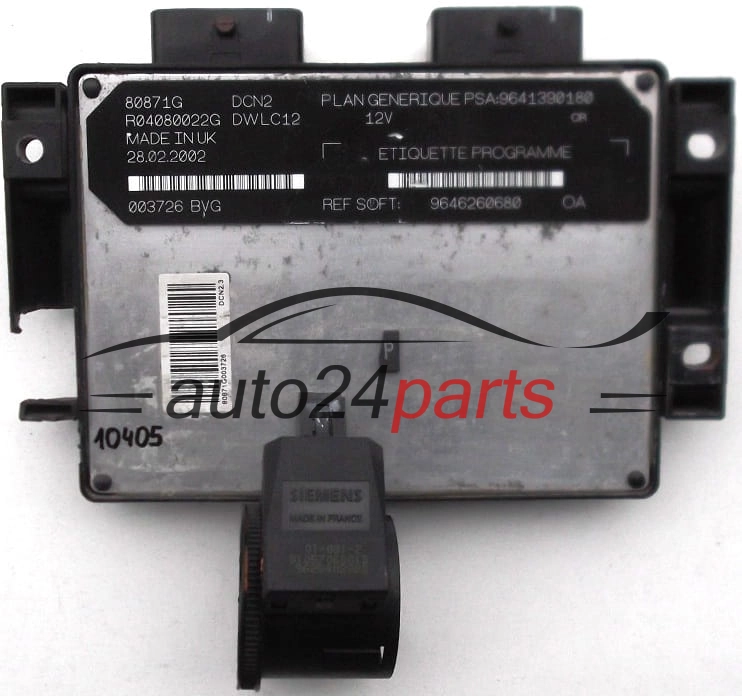 Μονάδα Ελέγχου Κινητήρα PEUGEOT PARTNER  LUCAS R04080022G PSA 9641390180 SOFT 9646260680, DCN2 DWLC12