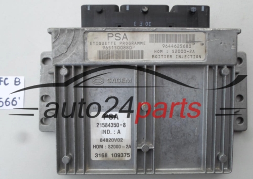 CENTRALINA DO MOTORE CITROEN PEUGEOT 21584350-8, 215843508, 9651500880, 9644625680