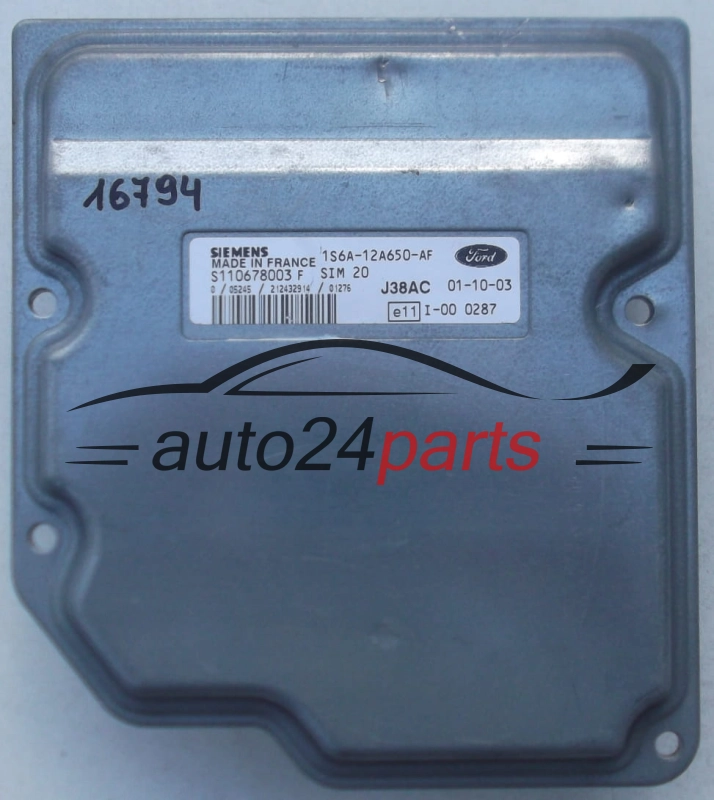 Μονάδα Ελέγχου Κινητήρα FORD FIESTA FOCUS SIEMENS S110678003F, 1S6A-12A650-AF