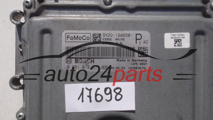 KOMPUTER STEROWNIK SILNIKA JAGUAR XJ 351, LAND ROVER 3.0 D, BOSCH 0 281 014 671, BOSCH 0281014671, 9X2Q-12A650-P, 9X2Q12A650P
