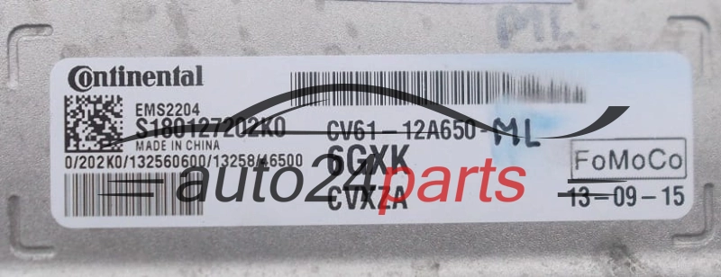 CALCULATEUR MOTEUR FORD FOCUS CONTINENTAL S180127202K0, FoMoCo CV61-12A650-ML, 6GXK 