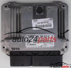 MOTORSTEUERGERÄT ECU STEUERGERAT AUDI A4 2.0 TDI BOSCH 0 281 018 375, 0281018375, 03L 906 018 AC, 03L906018AC 