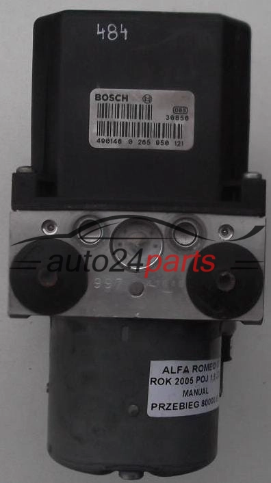 ABS PUMP ALFA ROMEO BOSCH 0 265 225 268,  51721792, 0 265 950 121