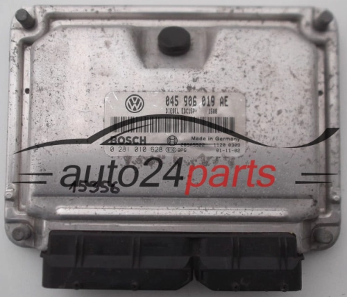 KOMPUTER STEROWNIK SILNIKA VOLKSWAGEN LUPO BOSCH 0 281 010 628, 0281010628, 045 906 019 AE, 045906019AE