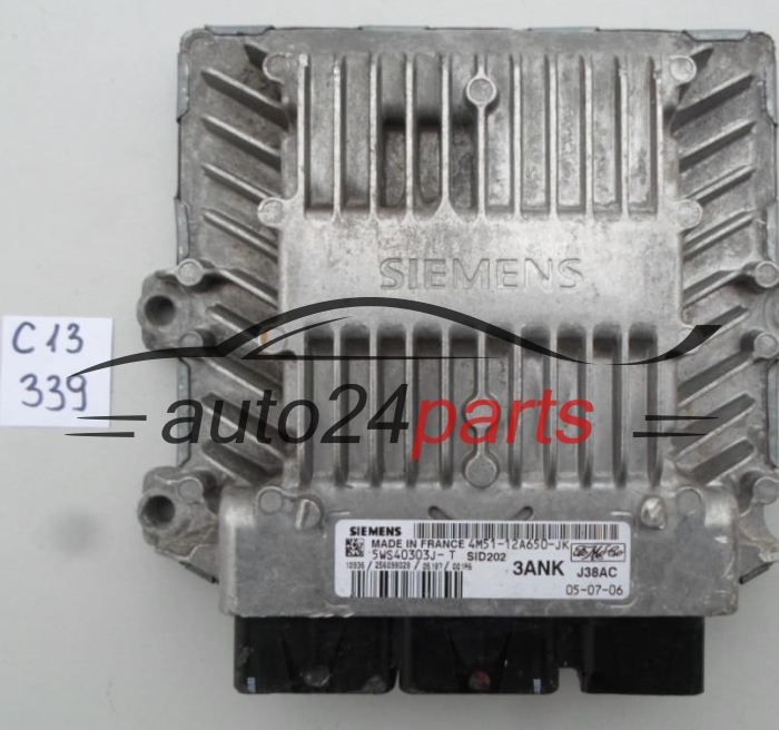 KOMPUTER STEROWNIK SILNIKA FORD FOCUS 1.8 TDCI SIEMENS 5WS40303J-T, 5WS40303JT, FoMoCo 4M51-12A650-JK 4M5112A650JK, 3ANK, SID202