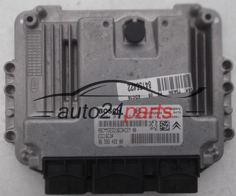 Μονάδα Ελέγχου Κινητήρα PEUGEOT 307 1.6 HDI BOSCH 0 281 011 863, 0281011863, 96 593 422 80, 9659342280, 9653958980, EDC16C34